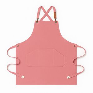 Tablier en toile de cuir uni avec poches et fermeture à pression, logo personnalisé pour chef et personnel, utilisation dans les restaurants et bars - Product Image 1