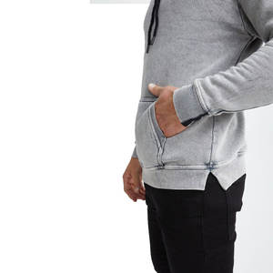 Sun Faded Hoodie Custom <b>Printing</b> Distressed Heavyweight Cotton Hooded Sweatshirts For Men - Product Image 3