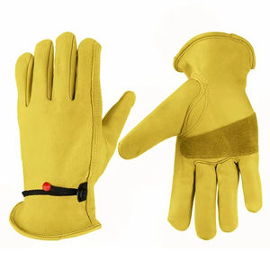 Gants de travail en cuir de vachette pour conducteur, gants de chasse, gants de conduite, jardinage, sécurité, ouvriers, 1 paire - Product Image 5