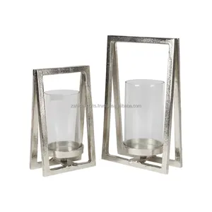 Modern Designer Candle Holder with Shiny Polished Finish Sides Use Gold Metal Available Made by Zahid Exports in India - Product Image 3