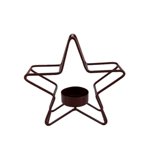 Support de bougie en fil métallique en forme d'étoile, fait main, écologique, de haute qualité, pour la décoration lumineuse de Noël, supports modernes pour bougies chauffe-plat et votives - Product Image 1