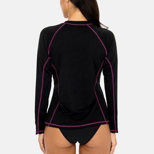 High Quality Custom logo Sublimation Printed Quick Dry Compression <b>Long</b> <b>Sleeve</b> <b>Swim</b> Rash Guard for Women Low Cost Cheap Price - Product Image 5