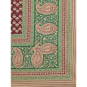 Juego de Sábanas Super King con 2 Fundas de Almohada, 100% Algodón, Color Granate Paisley, 240 Hilos, 3 Piezas, para Uso Doméstico - Product Image 5
