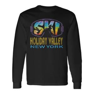 T-shirt a maniche lunghe da sci Holiday Valley New York - Product Image 1
