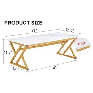 Juego de Mesa de Centro de Mármol y Metal Blanco, Moderno, Minimalista y Ecológico, para Sala de Estar, Muebles para el Hogar y Oficina, Plegable - Product Image 6