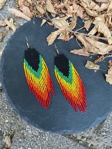 Offre Spéciale bohème élégant long gland boucles d'oreilles pour dames à la mode coloré goutte oreille bijoux à la main - Product Image 5