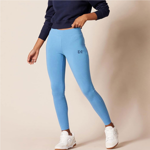 <b>Women's</b> <b>Blue</b> Color Elastic Waist Yoga Pants New Style Fitness Wear Wholesale <b>Women's</b> <b>Legging</b> Made in Pakistan - Product Image 6