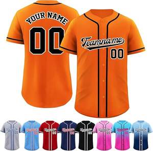 Vente en gros Streetwear vintage Chemise de baseball Maillot de baseball personnalisé en polyester sublimé pour hommes - Product Image 5