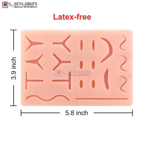 Kit completo de sutura Kit de práctica de costura de sutura avanzada 19 Heridas precortadas Instrumentos médicos Práctica de suturas surtidas - Product Image 5