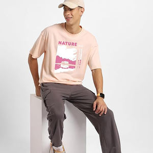 Camisetas de color rosa sólido para niños, ropa elegante para exteriores para hombres, diseño personalizado de media manga, camisetas con estilo impresas, ligeras - Product Image 4