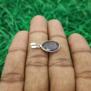Genuine 925 <b>Sterling</b> <b>Silver</b> Boho Chic Pendant with Faceted Amethyst and Diamond Birthstone Jewelry for Women Spiritual Gift - Product Image 3