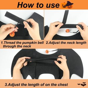 Super süße Halloween-Fledermausflügel Katzen- & Hundecosplay-Halsband mit Fellverzierung, verstellbare Größe & umweltfreundliches Material - Product Image 3