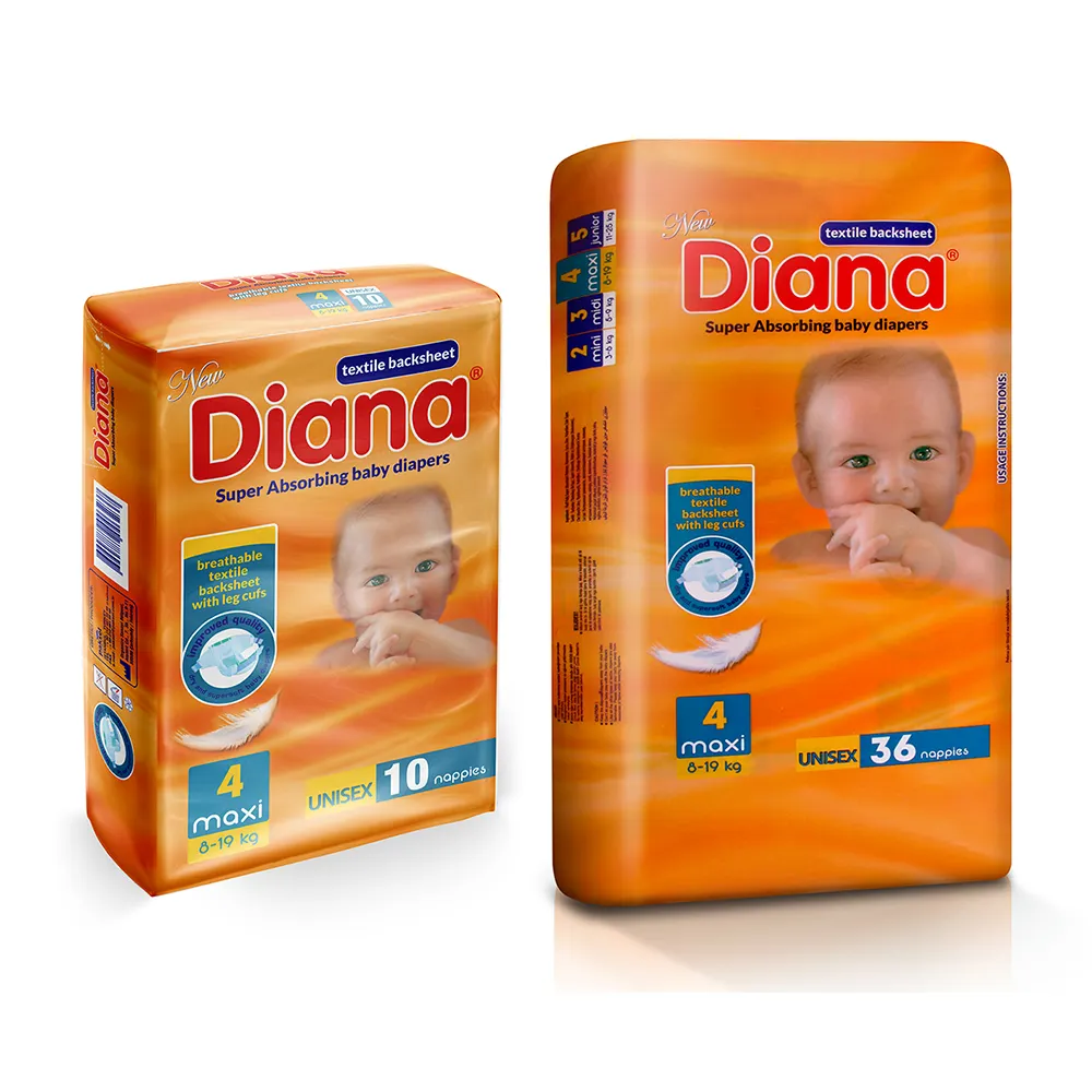 Diana – couche-culotte Super absorbante pour bébé 8 à 19 kg 10 et 36 couches Maxi nouvel arrivage, meilleures ventes