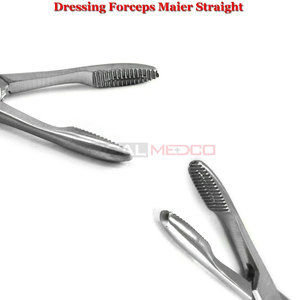 Fórceps para vestir, fórceps Maier rectos, acero inoxidable, instrumentos médicos alemanes altamente reutilizables, cirugía General Dental quirúrgica - Product Image 3