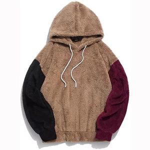 Fabricante al por mayor invierno cálido logotipo personalizado pulóver grueso polar hombres pesado piel sintética Sherpa sudaderas con capucha - Product Image 1