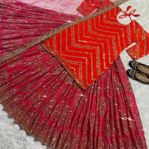 ชุดส่าหรีผ้าไหมสำหรับผู้หญิงโดย Fabzone - Product Image 1