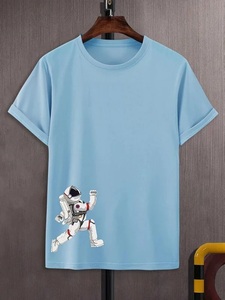 เสื้อยืดระบายความร้อนแนวสตรีทสำหรับผู้ชายในฤดูร้อนสีและโลโก้ที่ทนทานผ้าถักระบายอากาศได้ตามต้องการ - Product Image 2