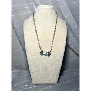 Collier en forme de fleur en turquoise et argent sterling Randy Billy Dry Creek, cadeau - Product Image 2