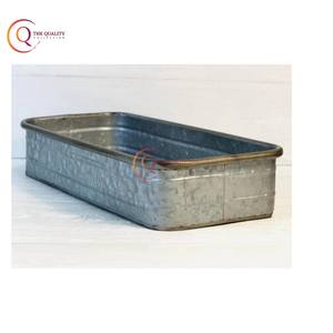 ชุดถาดโลหะชุบสังกะสีแบบโบราณชุดจานและจาน2ชิ้นดีไซน์ใหม่ในอินเดียขายส่ง - Product Image 1