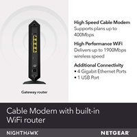 Caja de Diseño para Router Inalámbrico Wifi, Carcasa para Red Wi-Fi, Compatible con NETGEAR Nighthawk AC1900, Color Negro