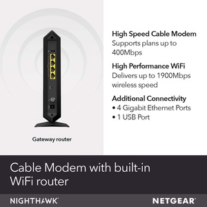 Caja de Diseño para Router Inalámbrico Wifi, Carcasa para Red Wi-Fi, Compatible con NETGEAR Nighthawk <span class=keywords><strong>AC1900</strong></span>, Color Negro - Product Image 2