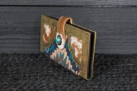 Dompet wanita kulit terkenal tren Lone Steer tengkorak ritsleting di depan saku garis ritsleting Makeup tempat kunci uang tunai dompet item