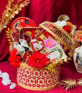 Cesta de mimbre de bambú artesanal para cesto de regalo Tet Festival de bodas y almacenamiento en el hogar - Product Image 5