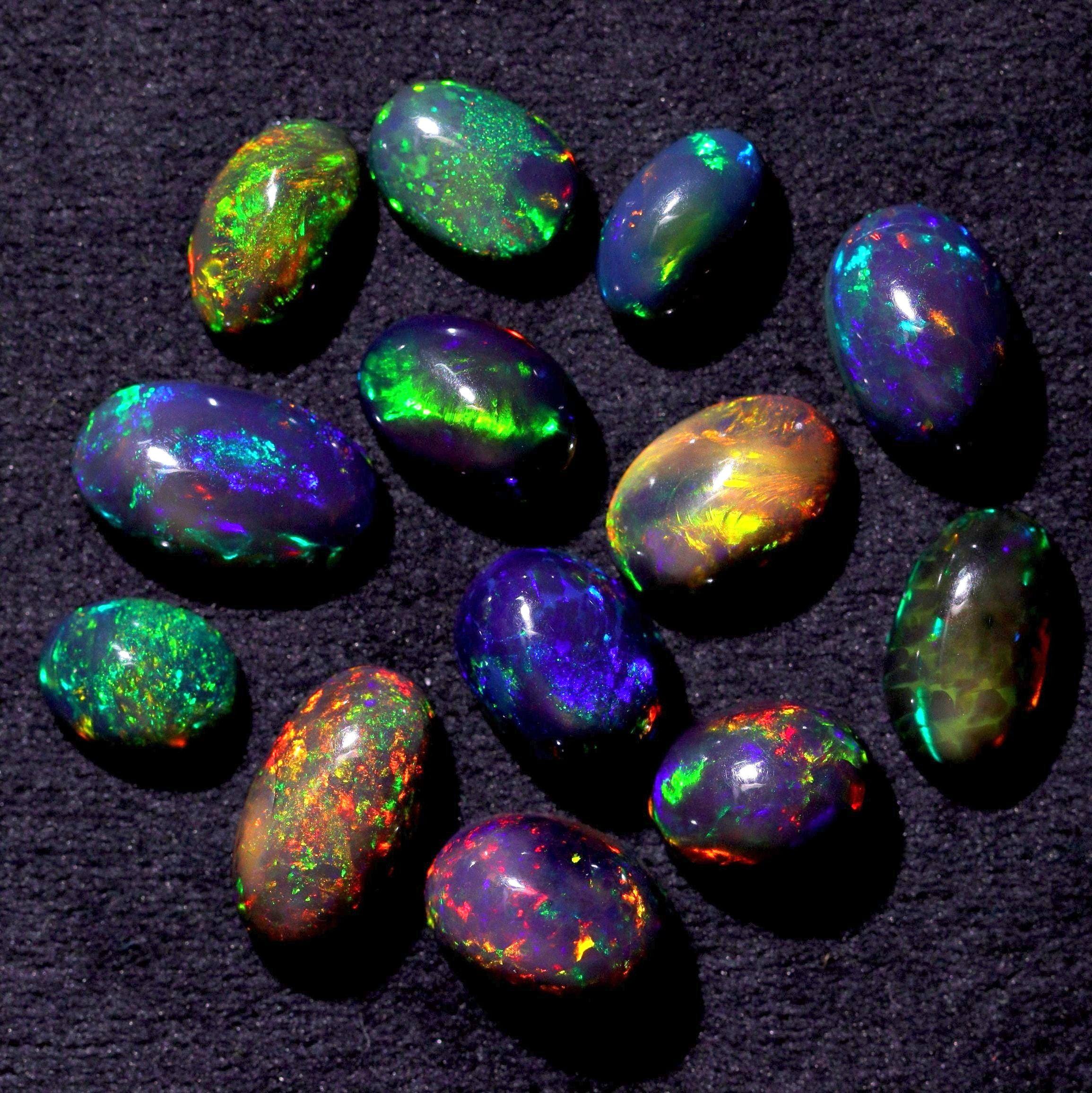 Black Opal India Natural Ethiopian Opal for Jewelry Making