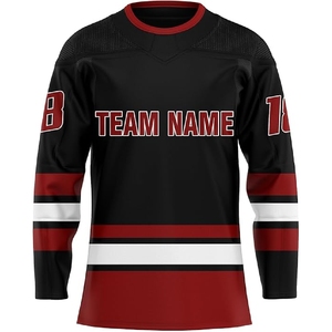 Jersey de hockey sobre hielo personalizado para hombre recién llegado con logotipo sublimado 100% poliéster transpirable y de secado rápido para adultos - Product Image 4
