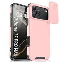 Coque de protection arrière blindée de luxe à double couche avec protection coulissante pour appareil photo pour iPhone 17 Pro Max – Prix usine – Vente flash