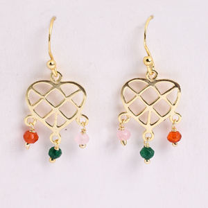 925 Sterling Silver <b>Drop</b> <b>Earrings</b> with Gemstone Beads <b>Fashion</b> Jewelry Accessory - Product Image 3