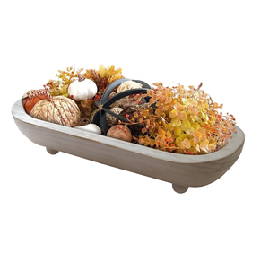 Cena Tazón de masa de madera Bolas de ratán Centro de mesa Tazón de masa de madera decorativo Nuevas artesanías Producto de la mejor calidad - Product Image 4