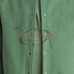 Chaquetas de Hombre al por Mayor, Nueva Llegada, Chaquetas Bomber Letterman para Hombre, Chaqueta Universitaria Verde - Product Image 4