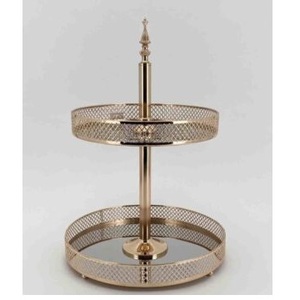 Soporte de Metal para pastel, decoración de mesa con acabado brillante de tres niveles, de acero inoxidable, para celebración de cumpleaños, venta al por mayor - Product Image 6