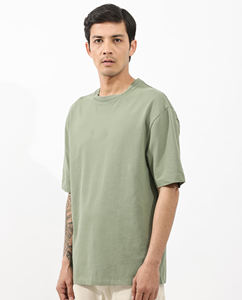 100% Heavyweight Cotton Oversized Printed & Embroidered Custom Plus Size Men's Jersey T-Shirt High Quality Customizable T-Shirt - Product Image 4