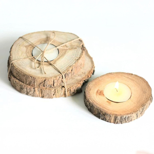 Tự nhiên cây gỗ log với t Ánh sáng nến đế lót ly nến bằng gỗ nến khuôn nến chủ đứng trang trí t Ánh sáng - Product Image 6