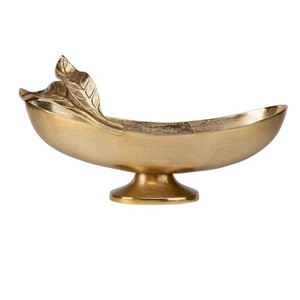 Bol de fleurs élégant en forme de bateau pour la décoration de table à manger bol de fleurs de décoration de maison et de bureau de mariage fini en or - Product Image 5