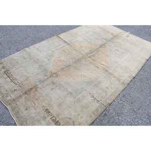 Tapis turc 5,2x9 pieds, marron, bordé, vintage, en laine patchwork, avec envers en latex, décoration intérieure écologique - Product Image 1