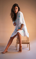 Meilleure vente Robe caftan brodée Seashore Beach Maillot de bain avec ourlet frangé Sexy Resort Cover-up Motif Paisley au prix