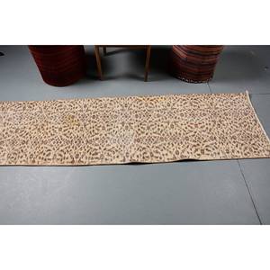 พรมขนสัตว์ทรงเรขาคณิตสไตล์วินเทจแบบ2 x 7.2ft สีเบจสีน้ำตาลอ่อนสำหรับทางเข้าแบบสี่เหลี่ยมผืนผ้าเย็บปะติดทำจากยางลายฤดูร้อน - Product Image 3