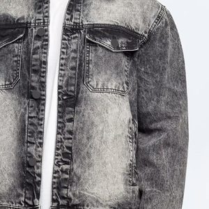 Prix de gros Vestes en jean personnalisées avec jean Vestes en jean unies vierges et respirantes à manches longues - Product Image 5