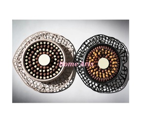 Set Of Two Customized Size Chocolates Bowl Iron White And <b>Black</b> Color Dates Serving Bowl At Lowest Price - Product Image 1