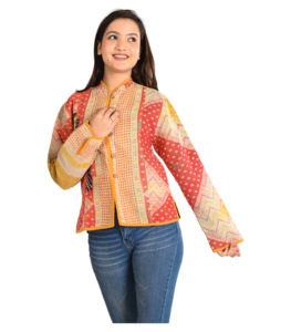 100% coton matelassé veste imprimé fleuri hiver fête porter coton tissu vêtements d'hiver impression à la main femmes hiver manteau court - Product Image 5