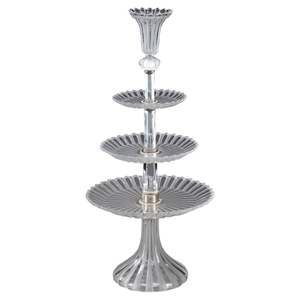 Impresionante soporte para pasteles de 3 niveles para el hogar, Hotel, bodas, fiesta de cumpleaños, celebración, soportes para pasteles, acabado plateado, utensilios para hornear de mesa - Product Image 3