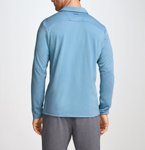 Vente en gros 55% polyester/24% coton/21% spandex 220 GSM Logo personnalisé Polo à manches longues pour hommes du Bangladesh - Product Image 2