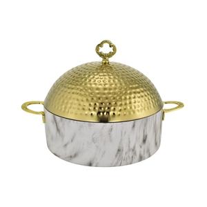 Venta al por mayor de alta calidad Hotpot cazuela plato de latón puro comida WARMER diseño árabe Servidor de alimentos - Product Image 5