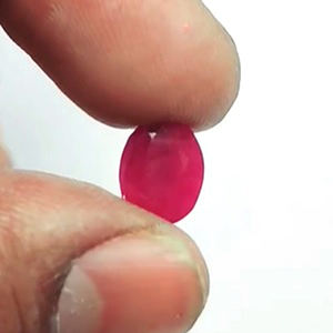 พลอยทับทิมธรรมชาติ3ชิ้นขนาด10-11มม. ทรงวงรี10 CTS Lot iroc - Product Image 2