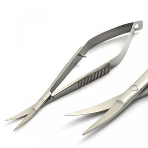 Nuevo YD Super Sharp Acero inoxidable profesional curvo ruso uñas cutícula Micro tijeras manicura por Surgiright Instruments - Product Image 6