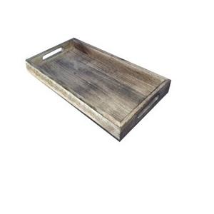 Plateau de service pour aliments et boissons Plateau en bois d'acacia sur mesure pour le stockage et l'organisation à la maison Plateau pour aliments - Product Image 3