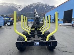 Remorque forestière avec grue hydraulique pour tracteur et utilisation avec grappin ATV, haute productivité, garantie 4 ans - Product Image 2